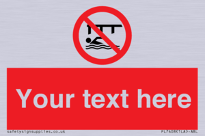 Custom Do not swim in the vicinity of piers